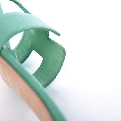Hermes Epsom Oasis Sandals 38 Malachite 9 of 11