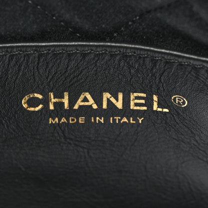 Chanel Shiny Crumpled Calfskin Quilted Pearl Mini Chanel 22 Black 6 of 10
