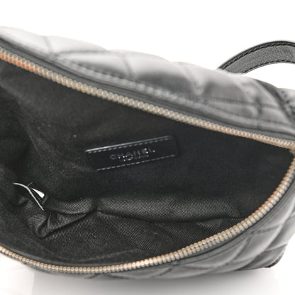 Chanel Grained Calfskin Quilted Waist Belt Bag Black 5 of 10
