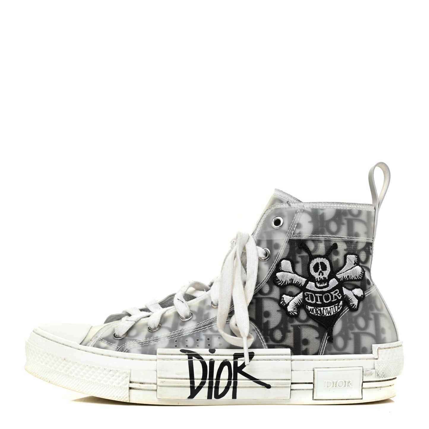 Christian Dior X SHAWN STUSSY Canvas Oblique Mens Bee B23 High Top