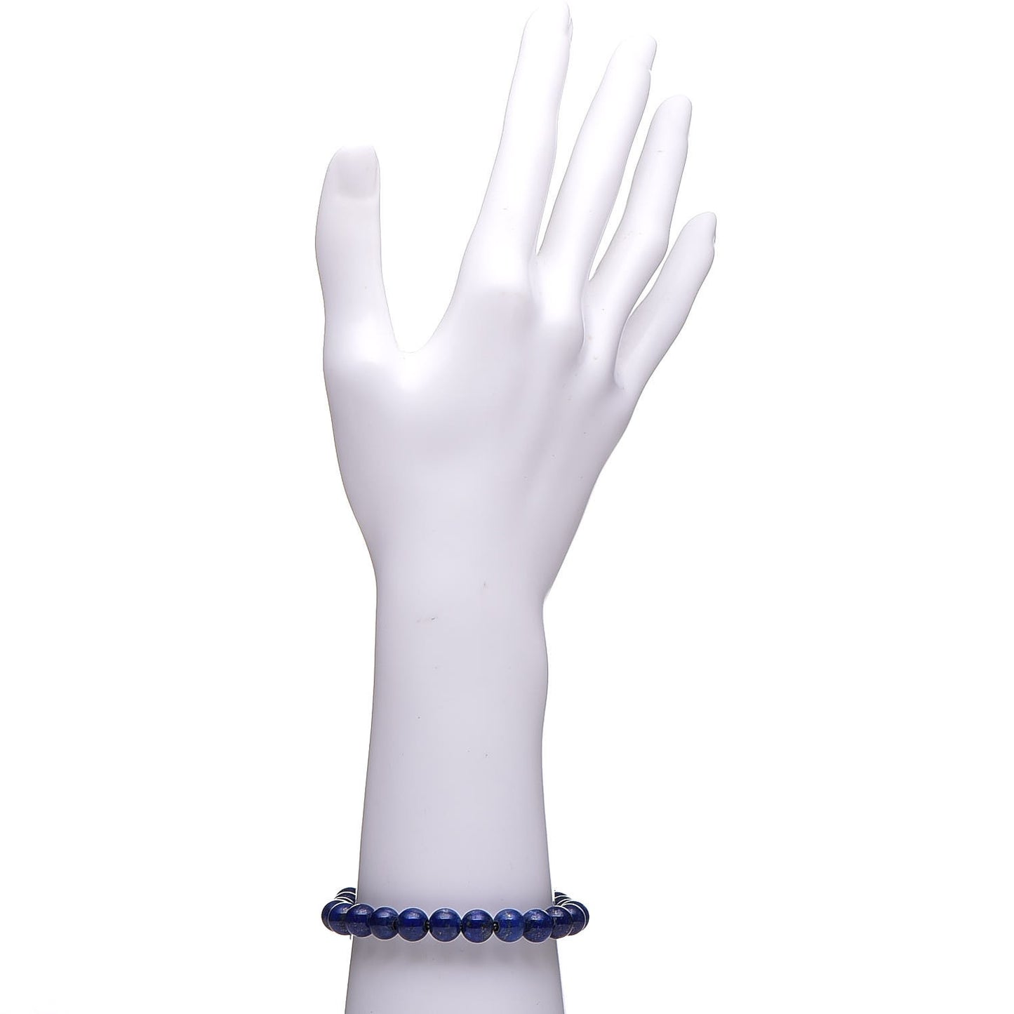 Sterling Silver Lapis Lazuli 8mm Spiritual Beads Bracelet