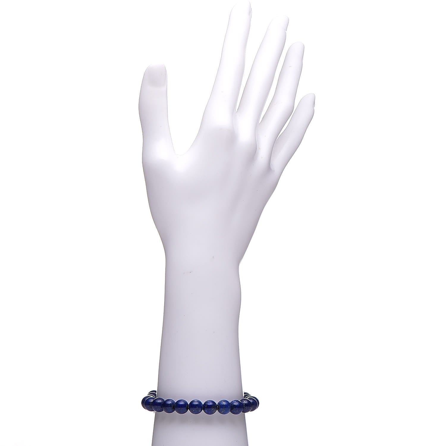 David Yurman Sterling Silver Lapis Lazuli 8mm Spiritual Beads Bracelet 2 of 7