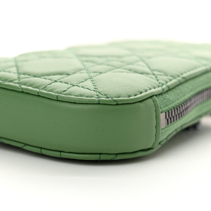 Christian Dior Lambskin Cannage Lady Dior Phone Holder Green 10 of 11