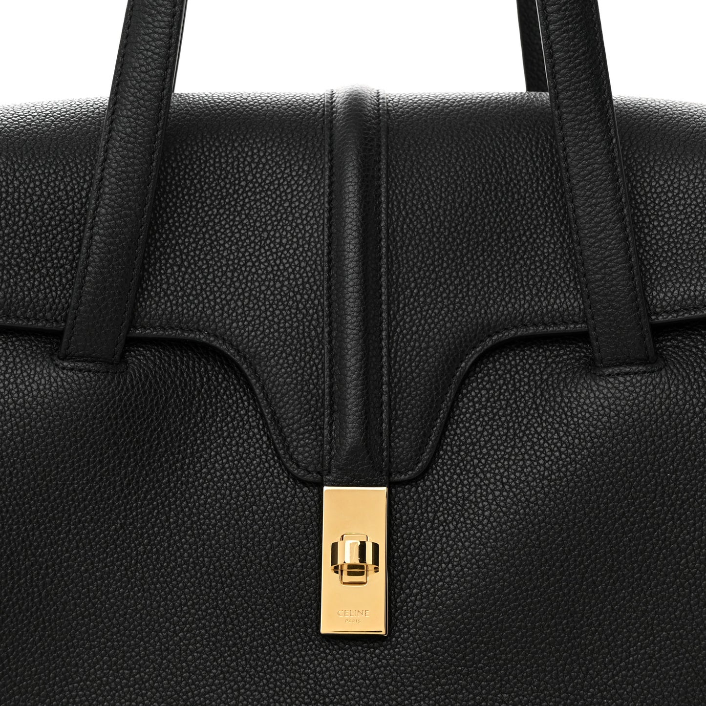 Supple Grained Calfskin Medium Soft 16 Bag Black