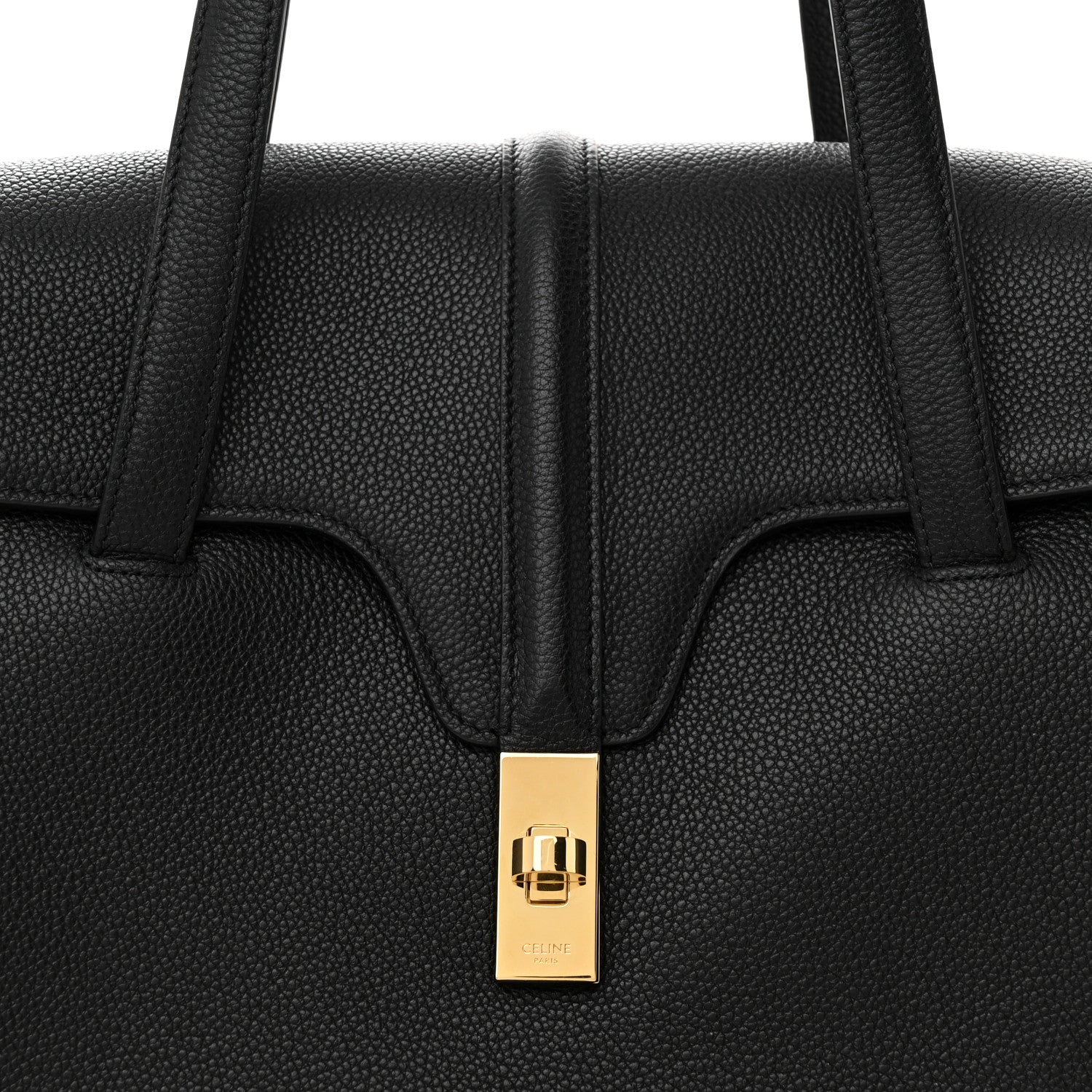 Celine Supple Grained Calfskin Medium Soft 16 Bag Black 8 of 12