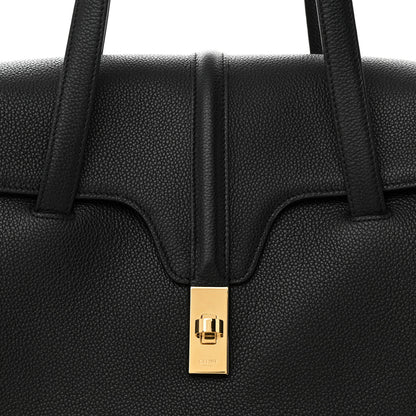 Celine Supple Grained Calfskin Medium Soft 16 Bag Black 8 of 12