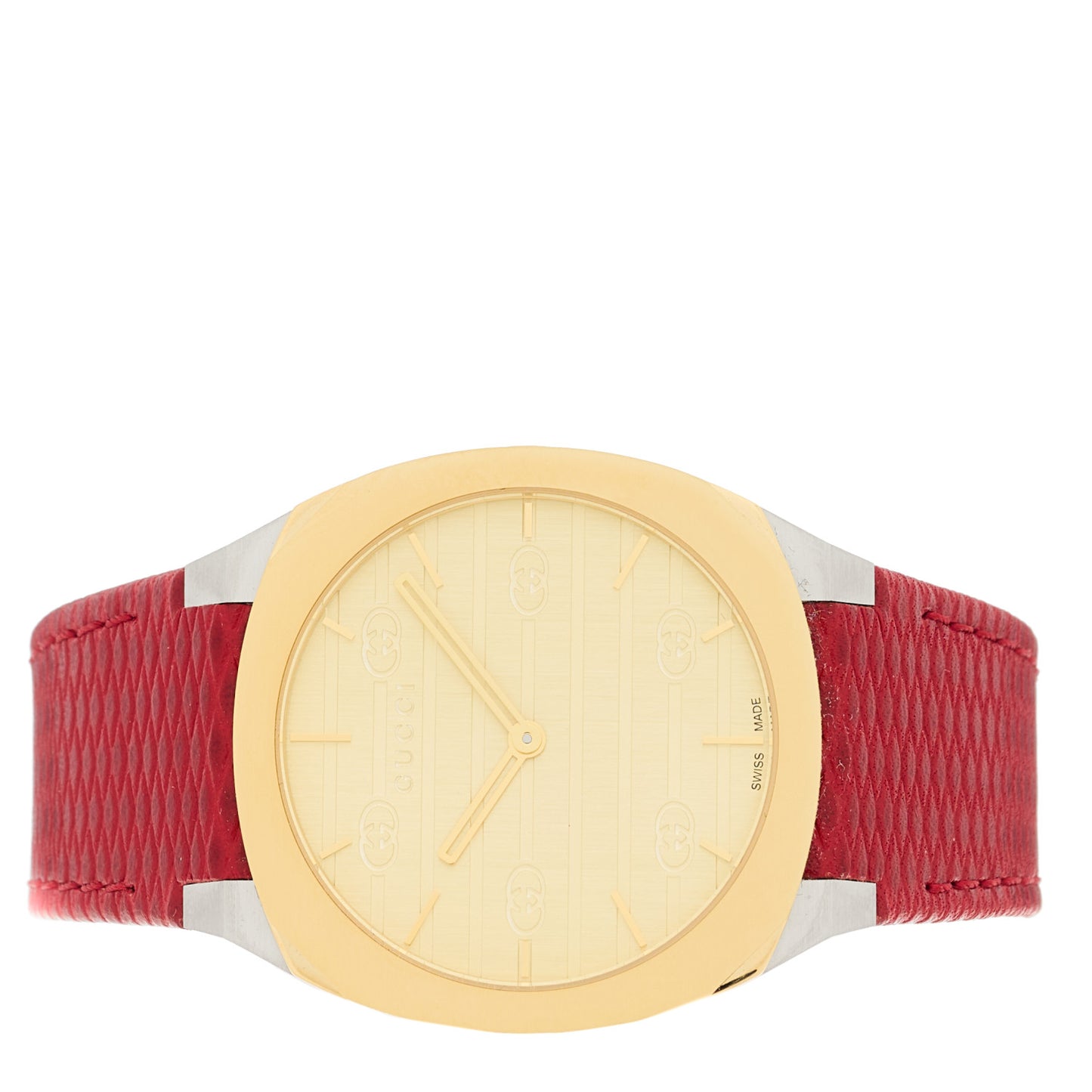 Stainless Steel Calfskin 34mm 25H Quartz Watch Red