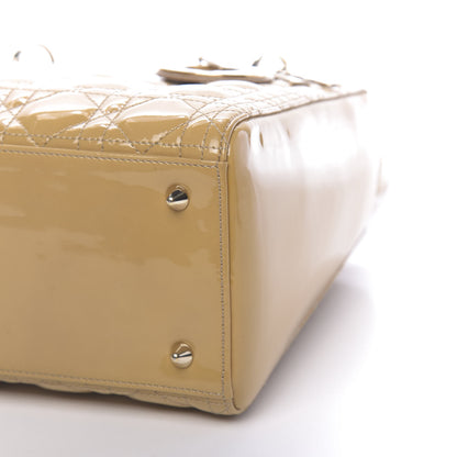 Christian Dior Patent Cannage Medium Lady Dior Dark Beige 10 of 10