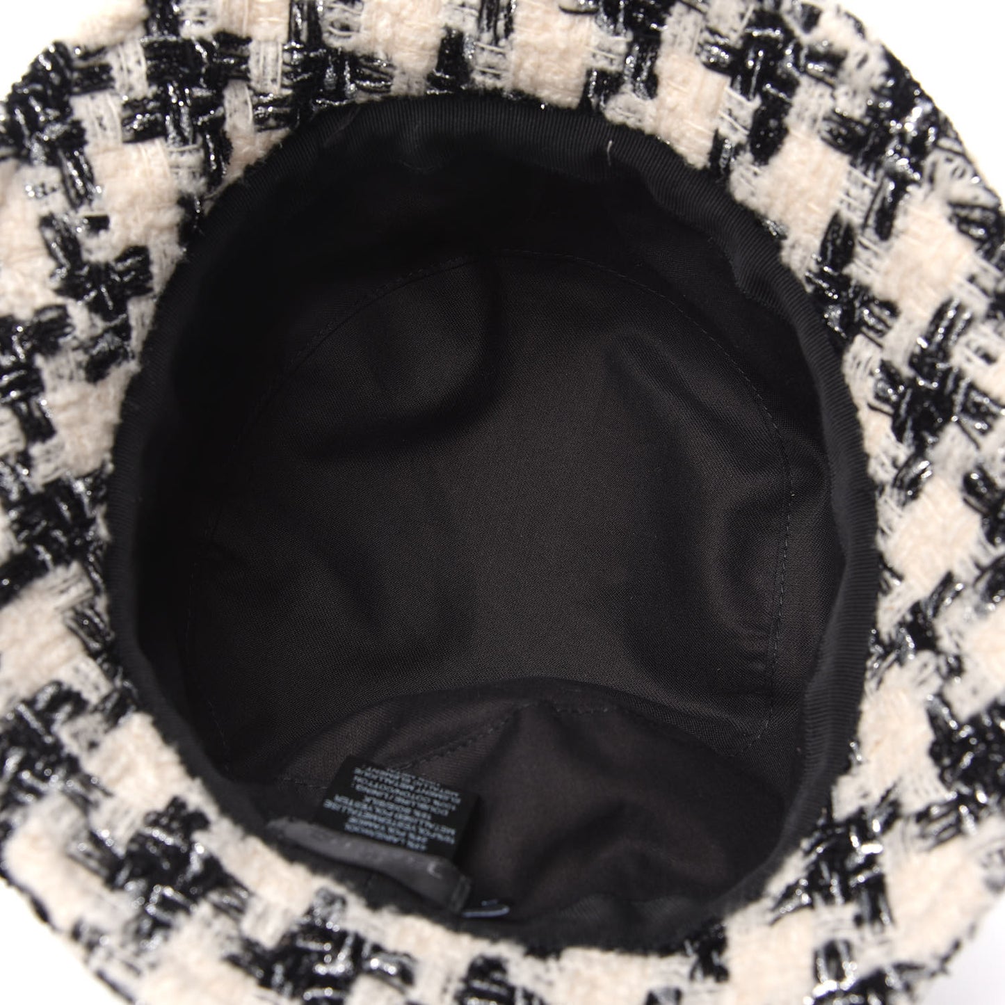 Tweed Bucket Hat S White Black