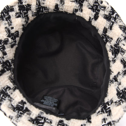 Chanel Tweed Bucket Hat S White Black 6 of 6
