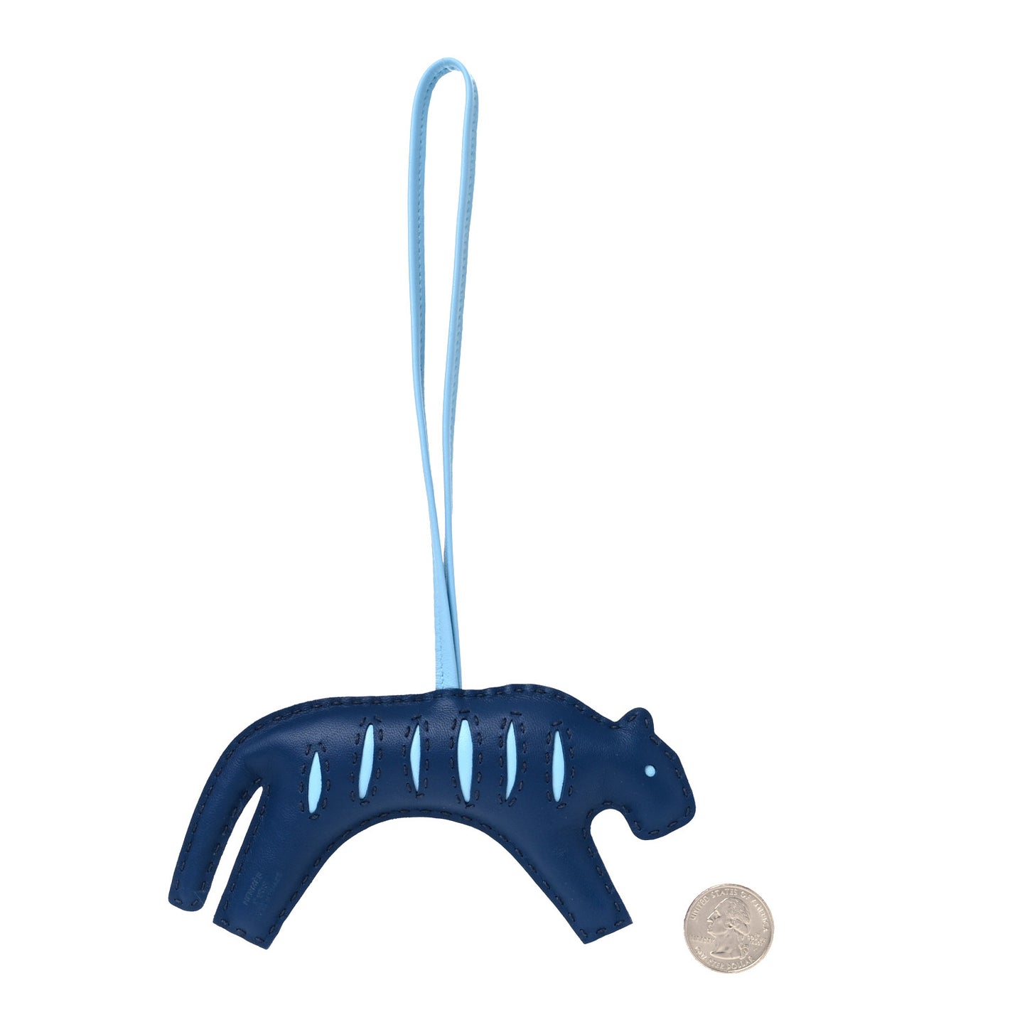 Milo Lambskin Rooroo Bag Charm Pain D'Epice Bleu de Malte Celeste