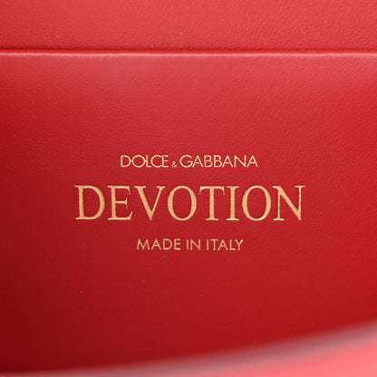 Dolce & Gabbana DOLCE &amp; GABBANA Smooth Calfskin Small Devotion Envelope Top Handle Bag Red 6 of 11