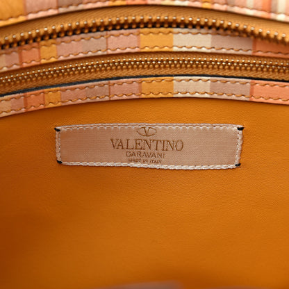 Valentino Garavani Vitello Native Couture 1975 Rockstud Double Handle Tote Mandarin Sorbet 7 of 10