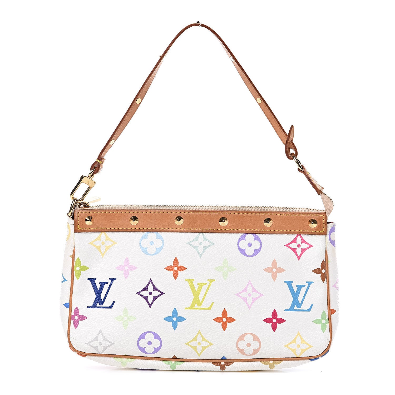Louis Vuitton Monogram Multicolor Pochette Accessories White 1 of 13