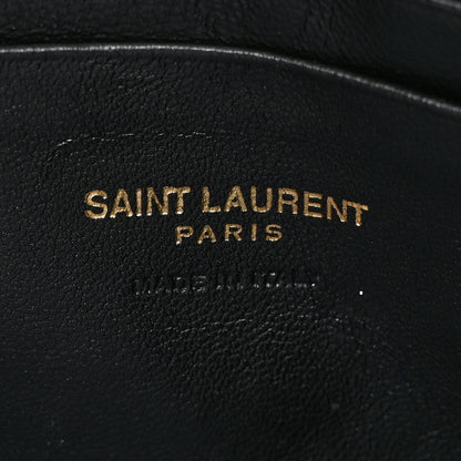 Saint Laurent Grain De Poudre Matelasse Monogram Mini Lou Camera Bag Black 6 of 9