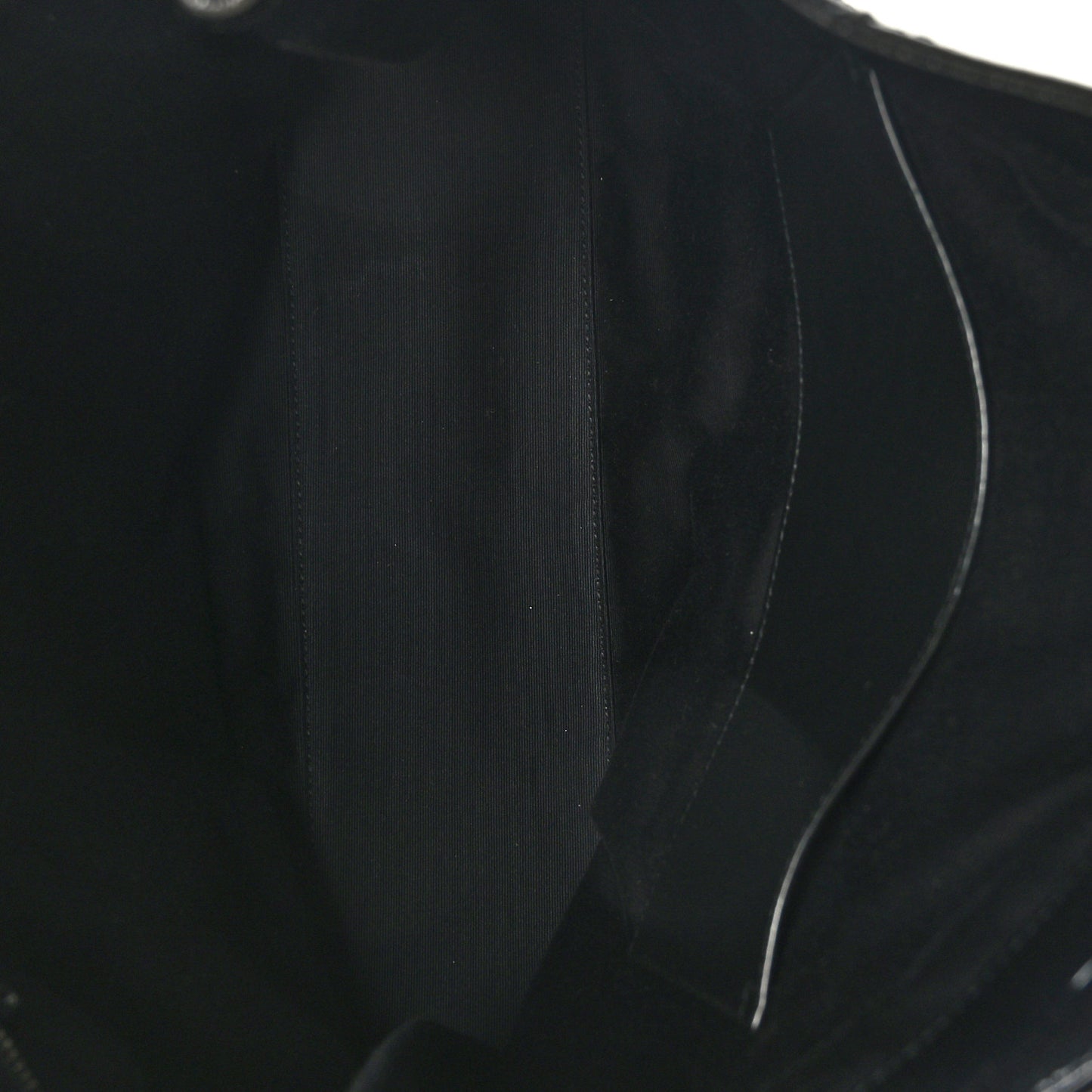 Crinkled Calfskin Matelasse Monogram Large Niki Shopper Tote Black