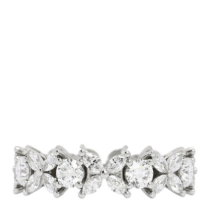 Tiffany Platinum Diamond Victoria Wide Band Ring 56/7.5 3 of 5