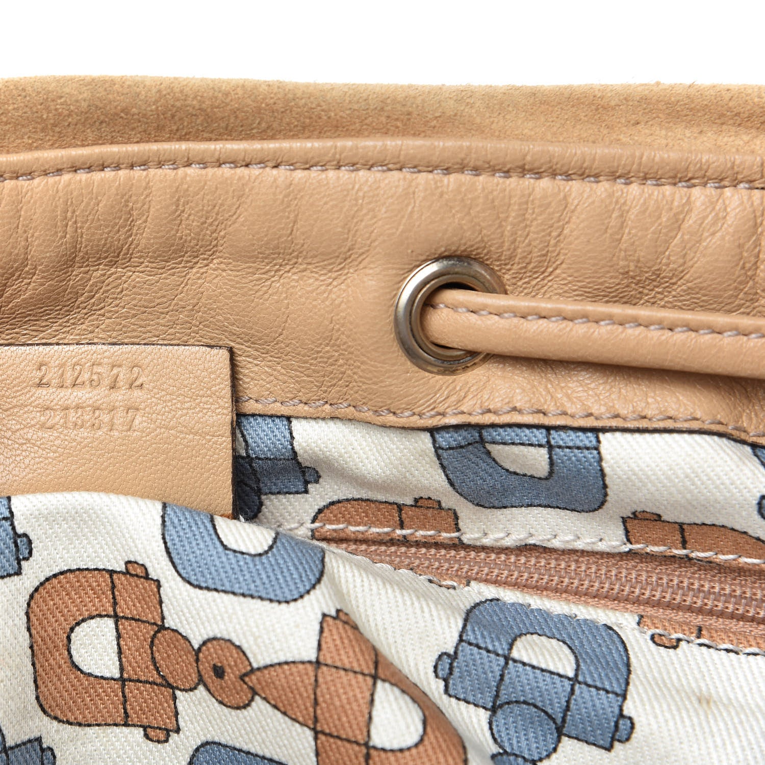 Gucci Guccissima Tribeca Messenger Bag Beige 9 of 10