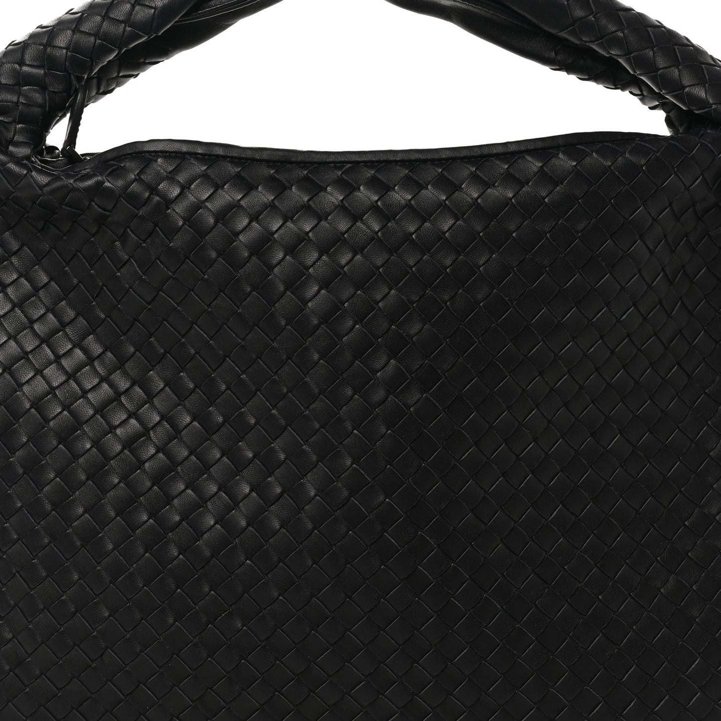 Nappa Intrecciato Large Veneta Hobo Black