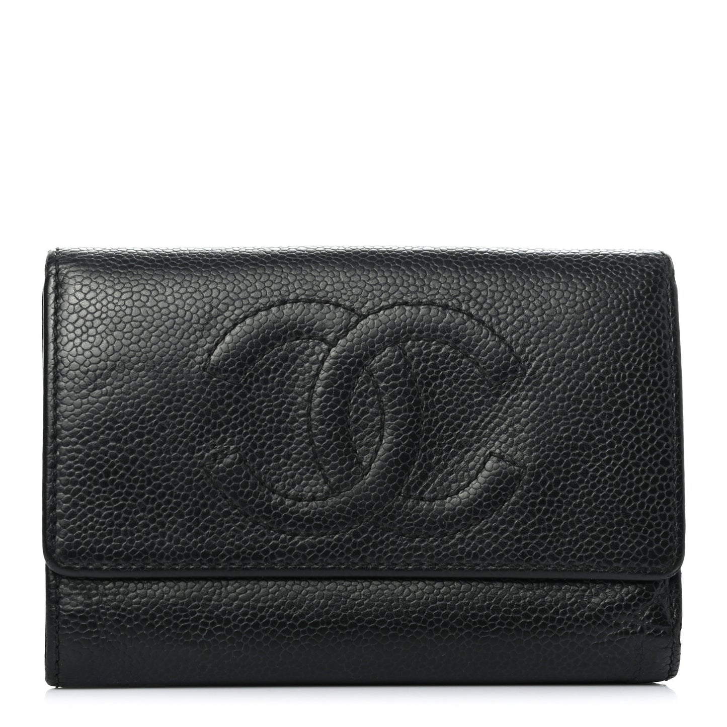 Caviar Timeless CC Flap Wallet Black