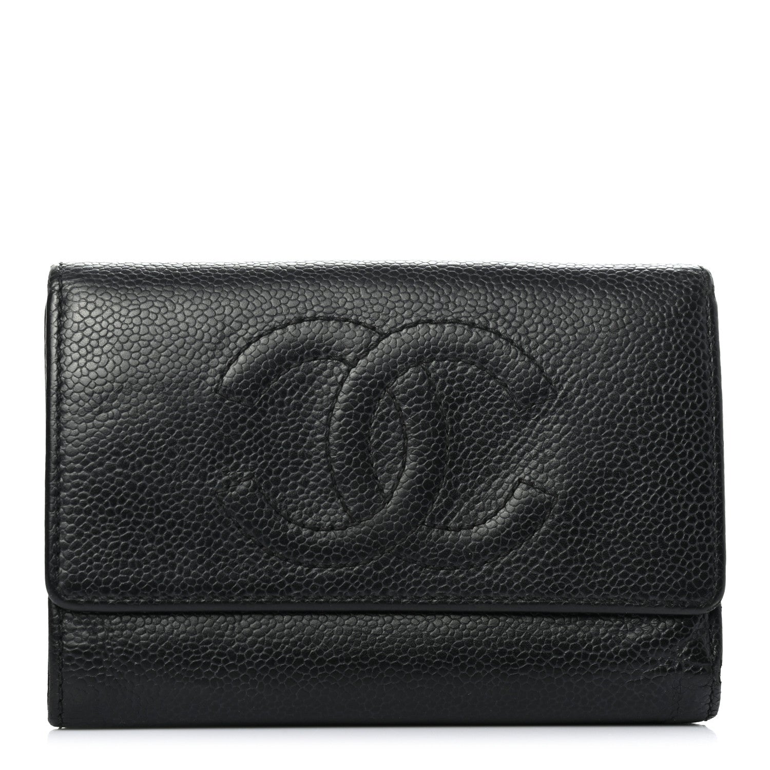 Chanel Caviar Timeless CC Flap Wallet Black 1 of 9