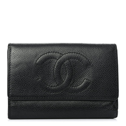 Chanel Caviar Timeless CC Flap Wallet Black 1 of 9