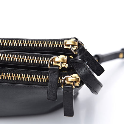 Celine Lambskin Small Trio Crossbody Bag Black 11 of 16