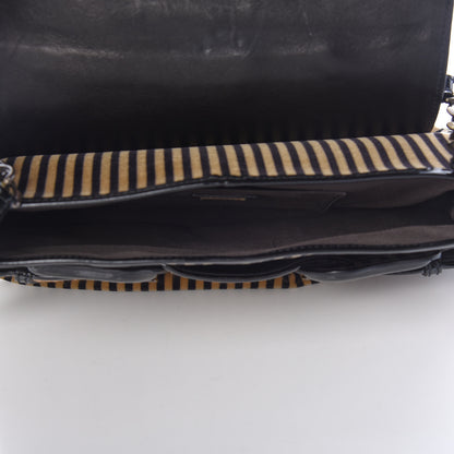 Fendi Velvet Calf Hair Leopard Print B Bis Flap Shoulder Bag Tobacco 5 of 9