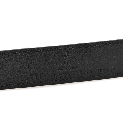 Gucci Azalea Calfskin Enamel Monochrome Double G 20mm Belt 75 30 Black 4 of 5