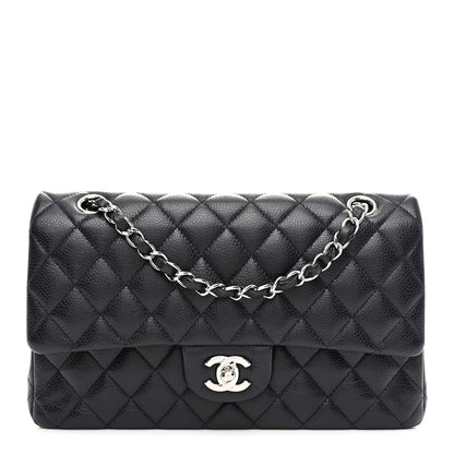Chanel Caviar Quilted Medium Double Flap Navy 1 of 10