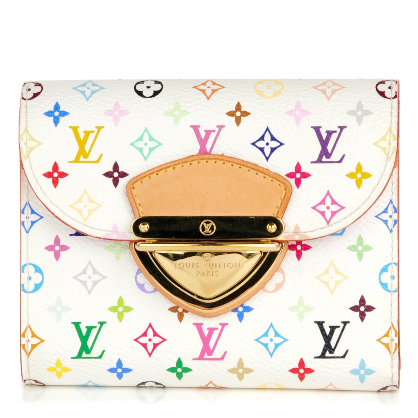 Monogram Multicolor Joey Wallet White Litchi