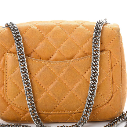 Chanel Glazed Lambskin Quilted Mini Bijoux Chain Square Flap Mango 12 of 18