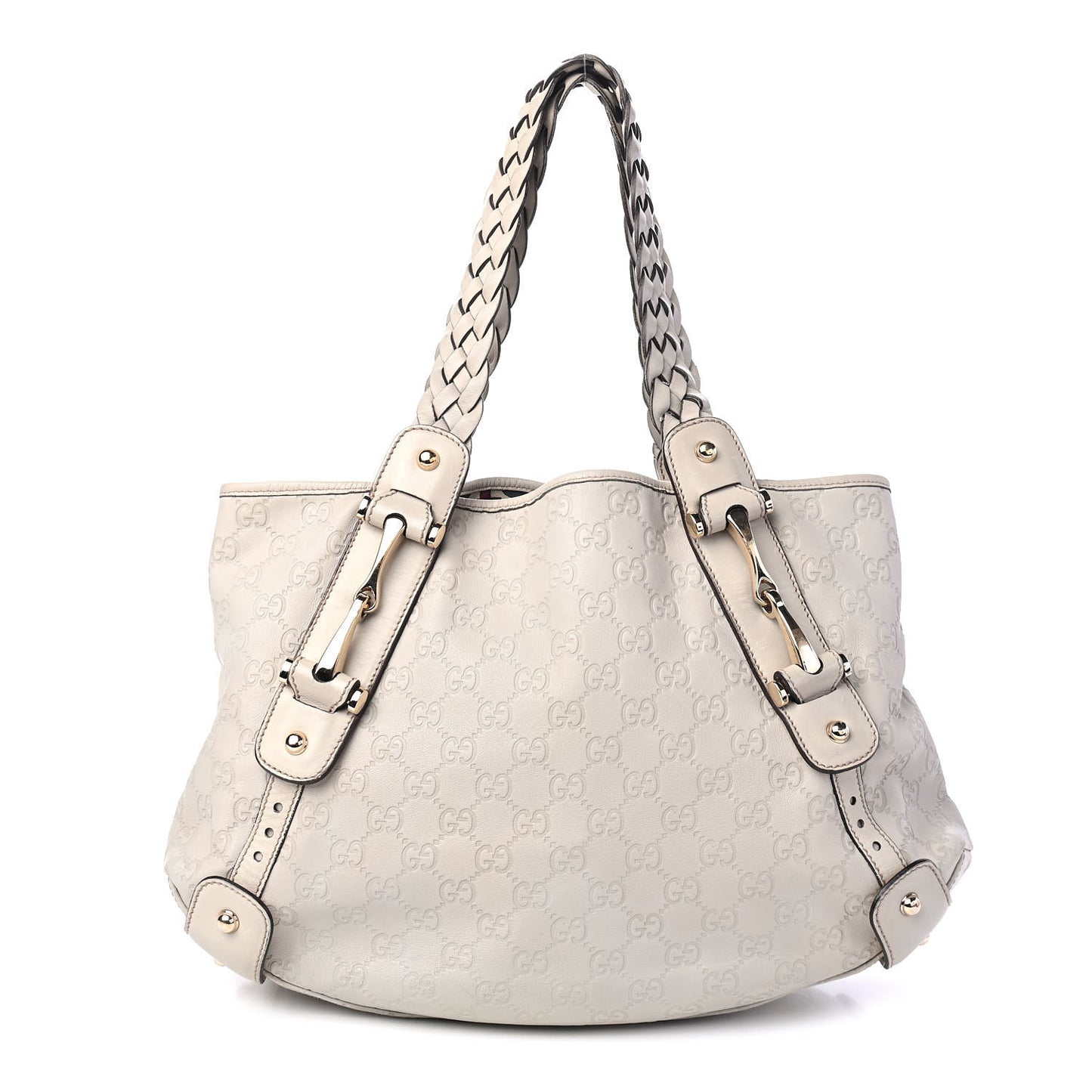 Guccissima Small Pelham Shoulder Bag Off White