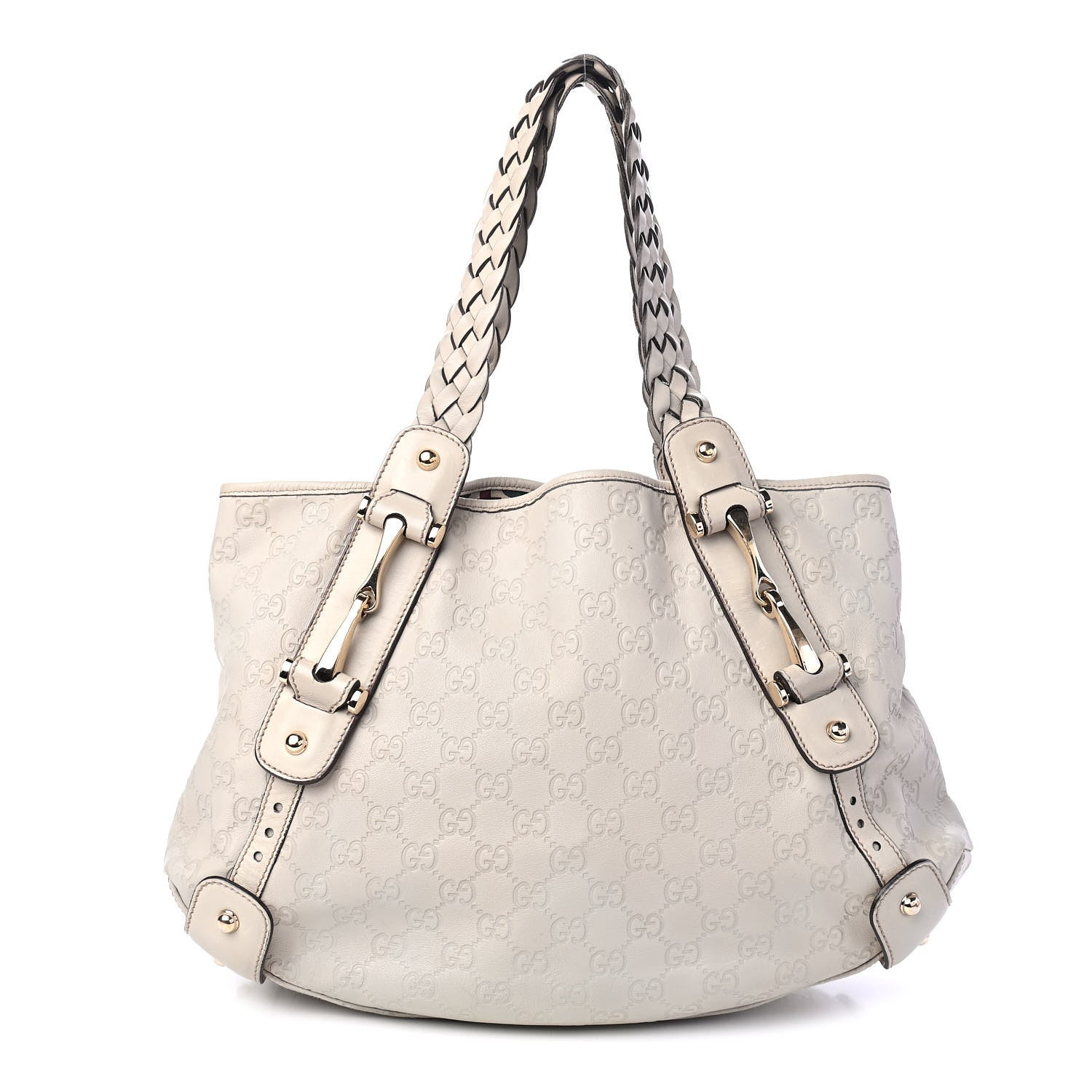 Gucci Guccissima Small Pelham Shoulder Bag Off White 1 of 9