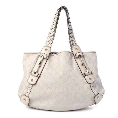 Gucci Guccissima Small Pelham Shoulder Bag Off White 1 of 9