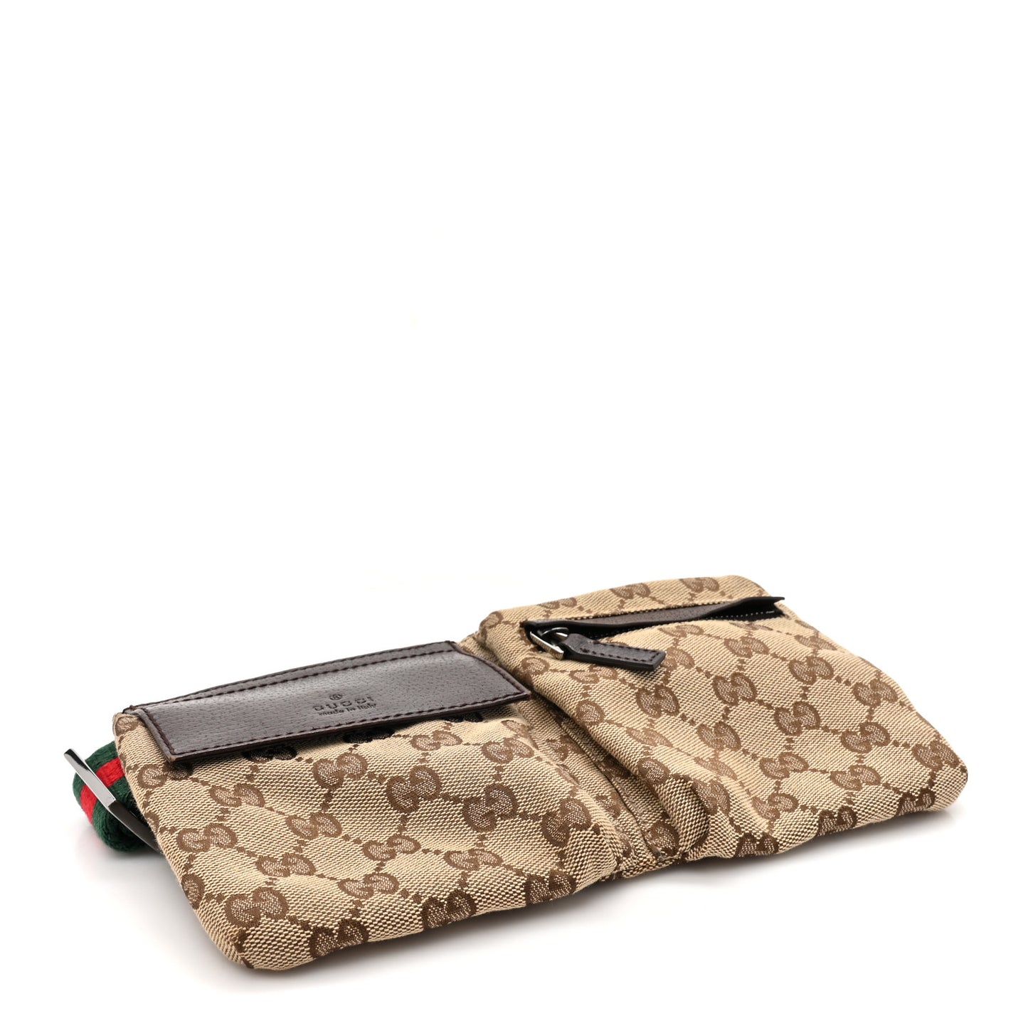 Monogram Web Belt Bag Dark Brown