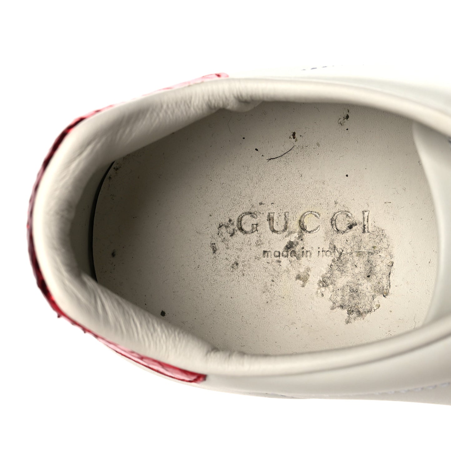 Calfskin Ayers Bee Embroidered Womens Ace Sneakers 35 White Green