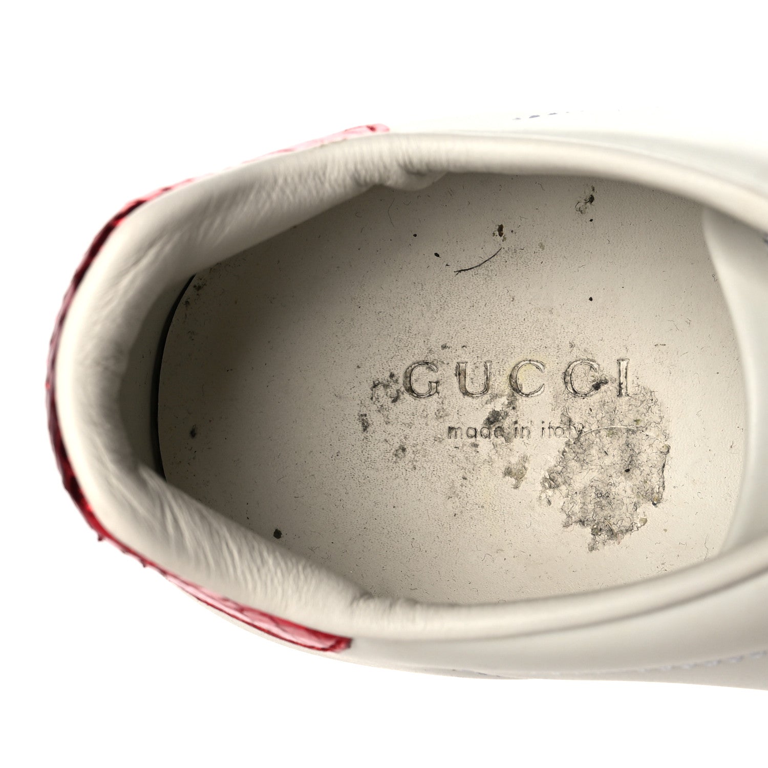Gucci Calfskin Ayers Bee Embroidered Womens Ace Sneakers 35 White Green 7 of 19