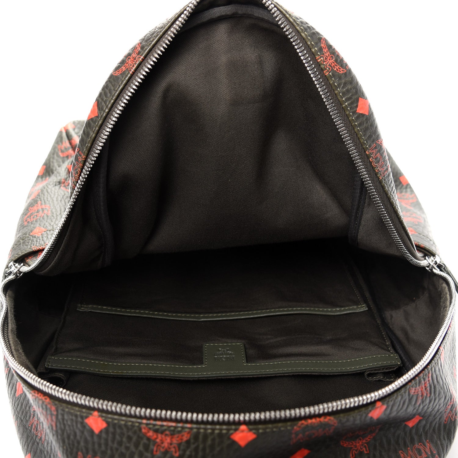 MCM Visetos Medium Stark Backpack Winter Moss 4 of 12