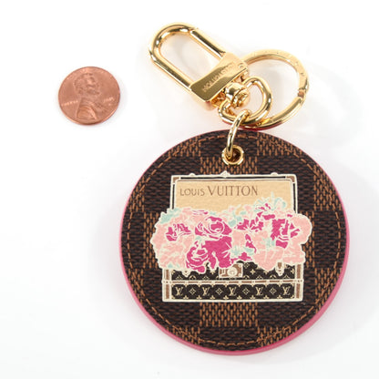 Louis Vuitton Damier Ebene Illustre Posies Bag Charm 2 of 6