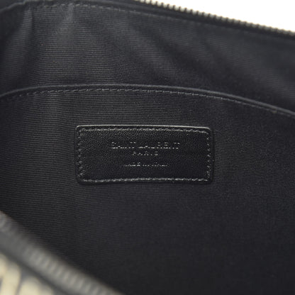 Saint Laurent Grain de Poudre Skeleton Print Zipped Tablet Holder Black 7 of 8