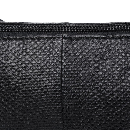 Gucci Calfskin Lizard Embossed Boat Pochette Black 17 of 22