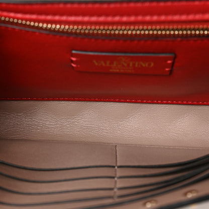 Valentino Garavani Nappa Rockstud Spike Wallet On Chain Poudre 5 of 8