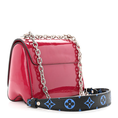 Louis Vuitton Patent Monogram Twist Shoulder Bag PM Red Blue 3 of 18