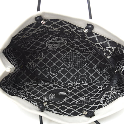 Chanel Calfskin Large Essential 31 Rue Cambon Tote White Black 5 of 26