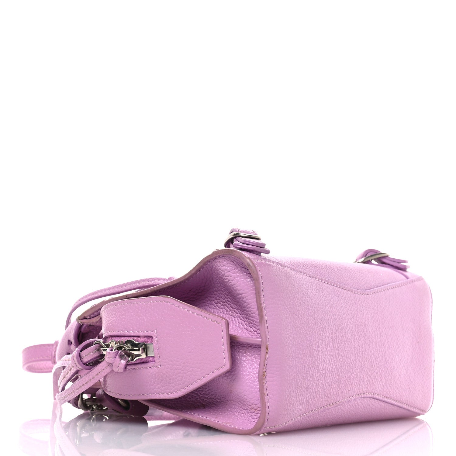 Balenciaga Grained Calfskin Neo Classic Silver Hardware Mini City Lilac 4 of 13