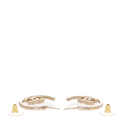 Chanel CC Hoop Earrings Gold 3 of 5