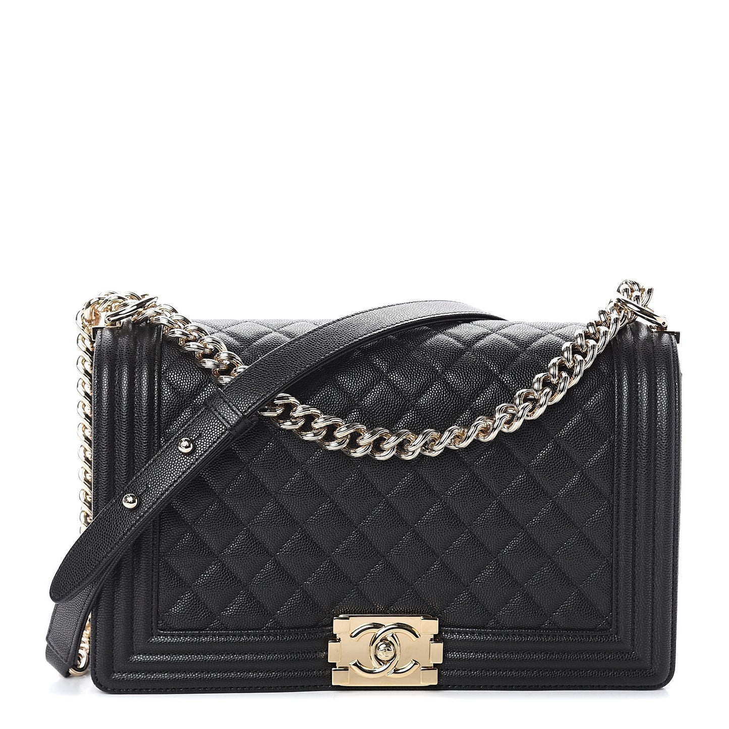 Caviar Quilted New Medium Boy Flap Black
