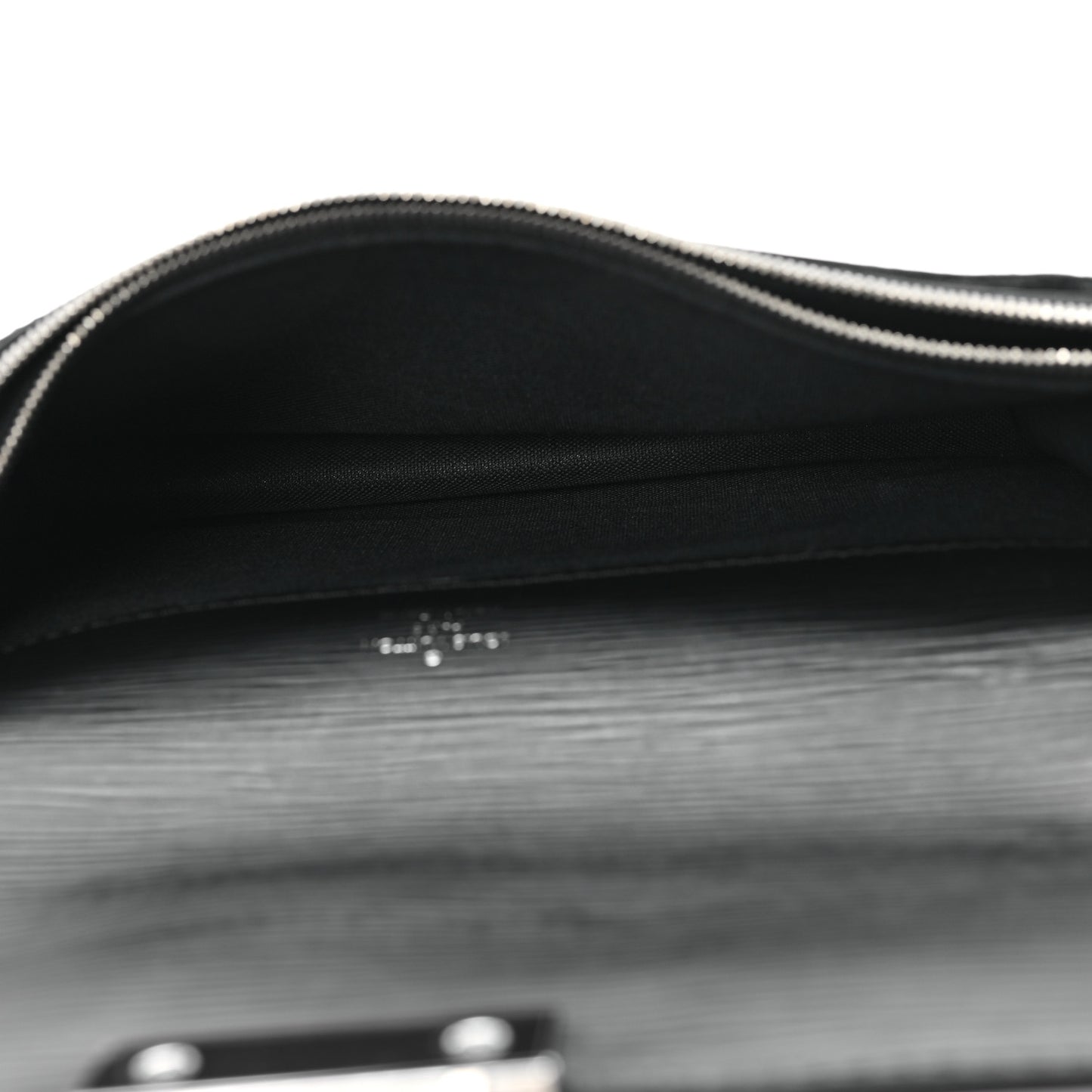 Epi Pochette Sellier Dragonne Clutch Black