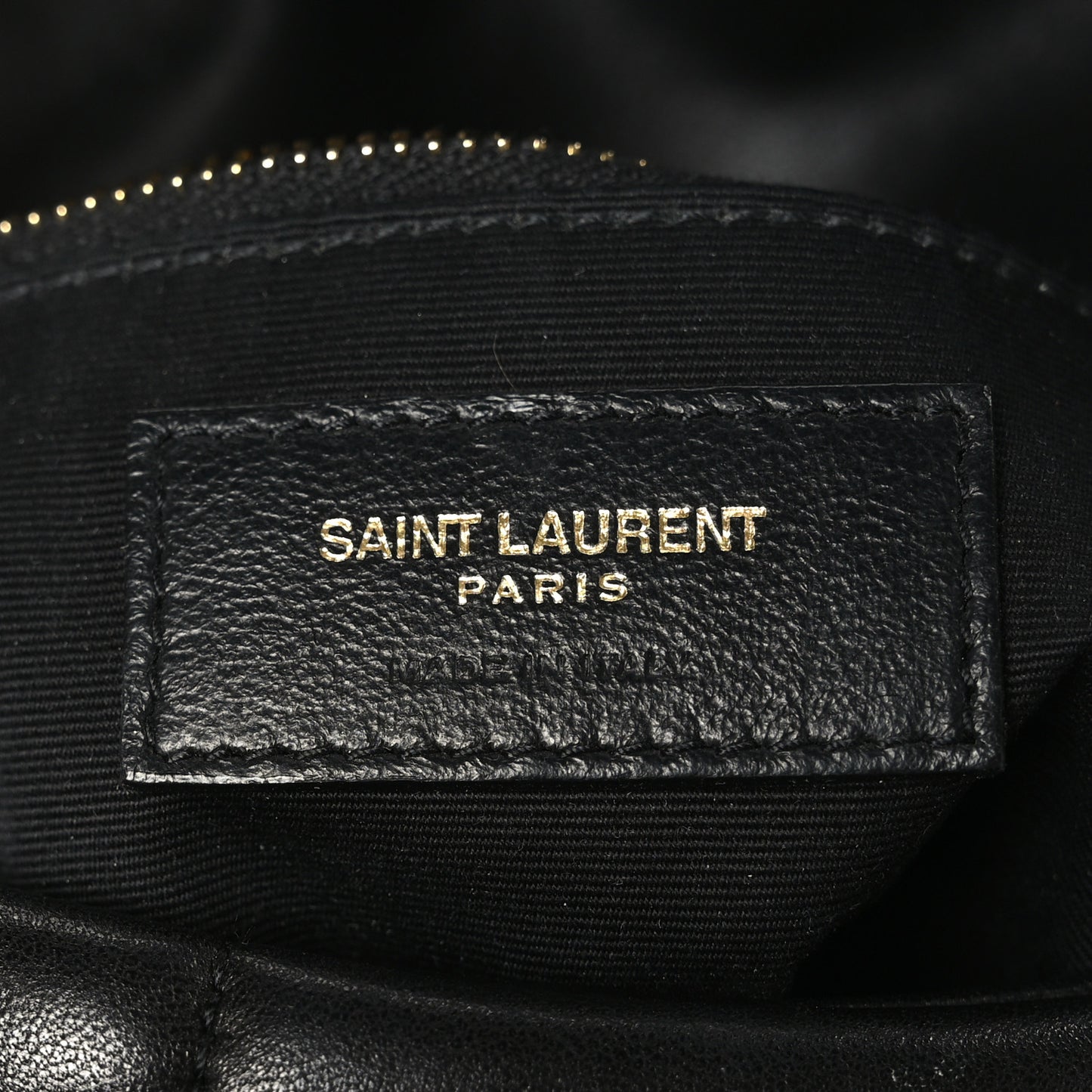 Lambskin Quilted Small Loulou Puffer Monogram Chain Satchel Black